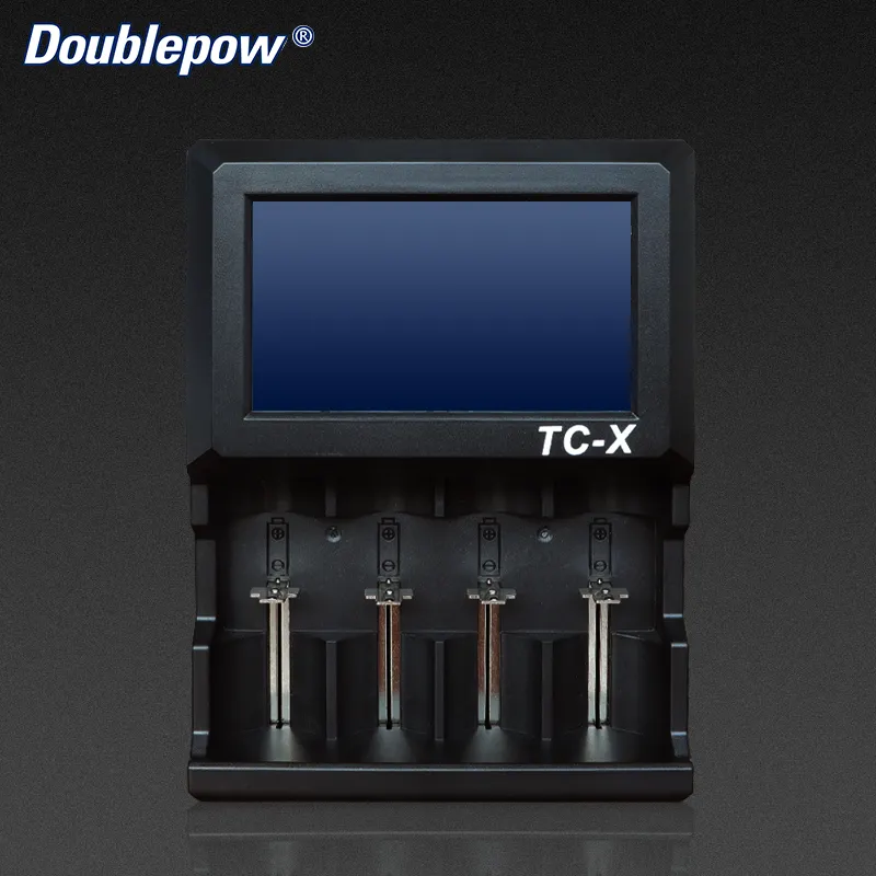 Carregador universal de bateria lcd, tela touch, dupla, com função de teste de resistência à bateria