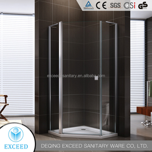 Exceder de Nuevo Diseño 2000mm Con Bisagras Puertas De Ducha de <span class=keywords><strong>Vidrio</strong></span> Sin Marco Alibaba - Product Image 4