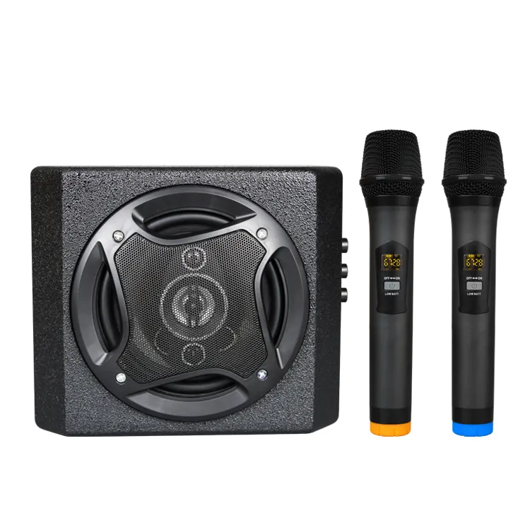 Speaker Aktif Musik Karaoke dengan Mikrofon