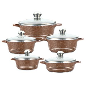 Olla para Sopa/Cazuela de Estilo Tradicional Color Granito con Fondo Espiral - Product Image 1