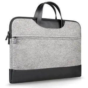 Latest Decorative Laptop Sleeve Bag Felt Notebook Bag Handle Laptop Computer Bag for Macbook