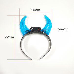 عصابة رأس بلاستيكية مضيئة بقرون الشيطان للحفلات التنكرية في الهالوين - Product Image 6