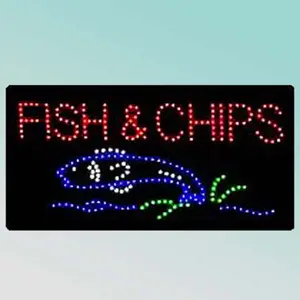 CE RoHS 12 "X24" X1 "lampeggiante a caccia di aperto LED luce al neon segno per i pesci chip