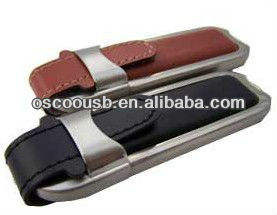 the горячий продавать кожа usb flash диск с супер качество 16gb - Product Image 1