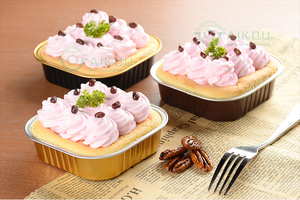 Plateau de <span class=keywords><strong>mariage</strong></span> coloré pour décoration moules à gâteaux, moule à dessert, plateaux carrés en aluminium, tasse à gâteaux carrée - Product Image 2