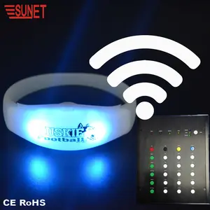 SUNJET, светящийся браслет, OEM WIFI, дистанционное управление, программируемый светодиодный браслет
