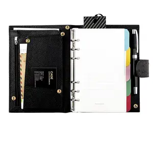 Fancy Personalizzato In Vera Pelle Fogli Intercambiabili Binder Organizzatore Notebook Journal