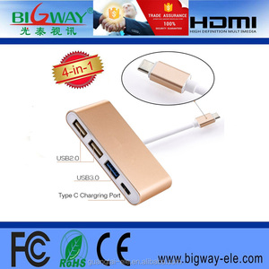 <span class=keywords><strong>USB</strong></span> <span class=keywords><strong>C</strong></span> AdapteHub Tipo <span class=keywords><strong>C</strong></span> <span class=keywords><strong>Multipuerto</strong></span> <span class=keywords><strong>USB</strong></span> 3.1 a <span class=keywords><strong>USB</strong></span> $ NUMBER Cable Adaptador AV Digital - Product Image 1
