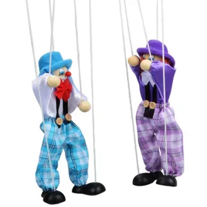 Pinocho juguete Cruz marionetas de madera tirando de cuerda muñecas niños marionetas de juguete