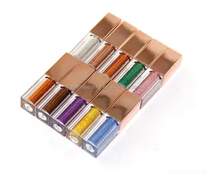 Private label produtos de maquiagem cosméticos líquido brilhante glitter eyeshadow alta pigmento