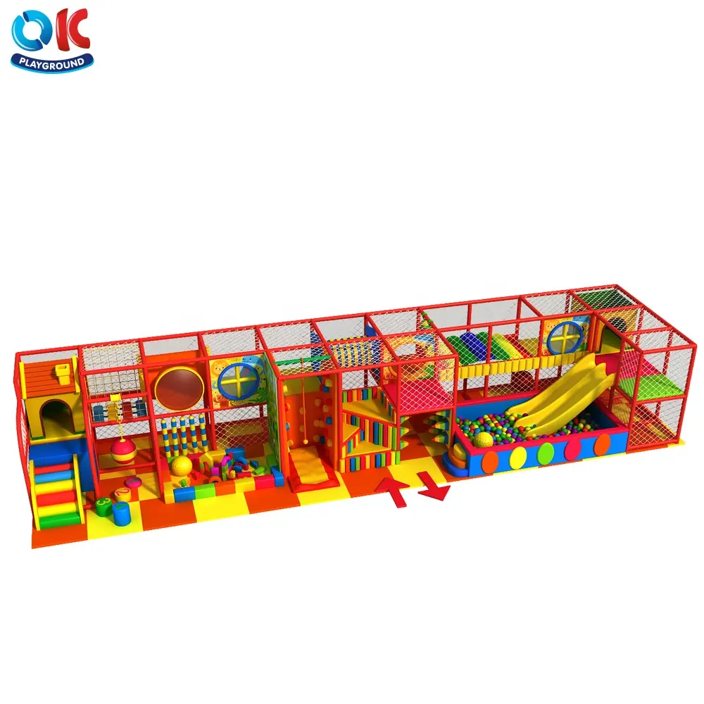 OK Playground rectangle latest full color indoor playground set