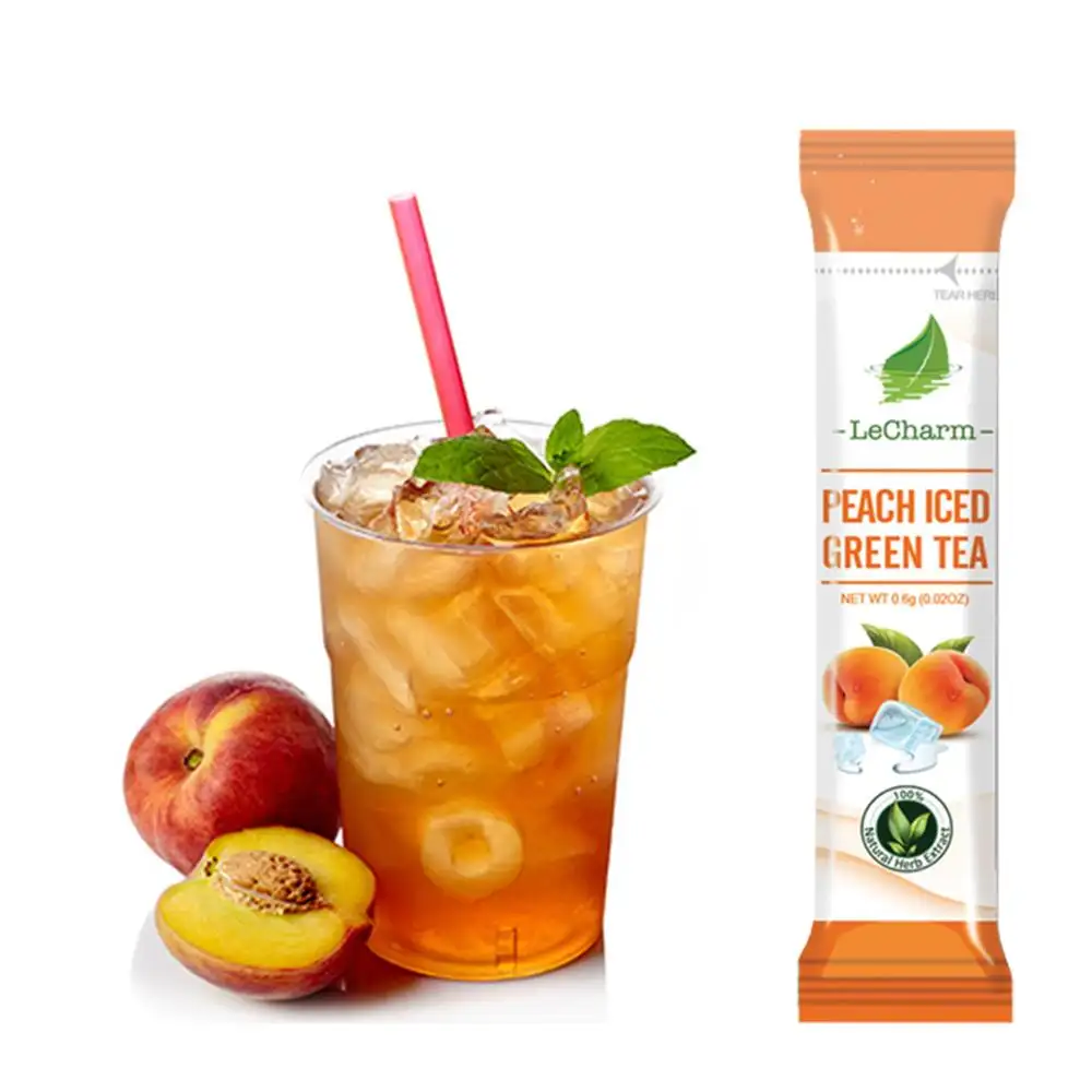 Good taste Peach Ice Tea Powder - Non Carbonated Drink Beverage - NO Sugar - NO Artificial Sweeteners