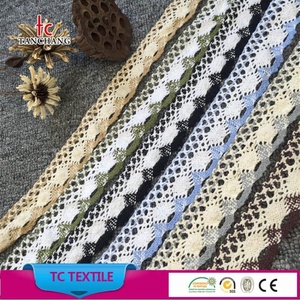 Fabrika toptan iplik boyalı kaliteli elastik pamuk tığ dantel trim giysiler için MXHB307 - Product Image 6