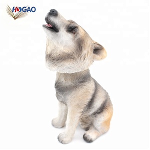 OEM اليدوية الطفولة الذاكرة bobblehead أرقام سطح المكتب الراتنج لوحة الذئب مزركشة رئيس ل سيارة المنزل مكتب ديكور - Product Image 4