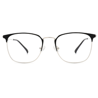 Fabricants de lunettes incassables Armazon De Acetato Marque de lunettes carrées en métal Cadres de lunettes tendance Lunettes de vue