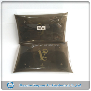 Stampa a caldo in argento foglio di logo stampato in pvc trasparente trasparente della busta della frizione della borsa della borsa - Product Image 6