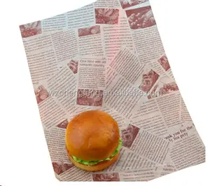 Kertas Pembungkus/Kertas Pembungkus Burger Tahan Minyak Cetak Food Grade