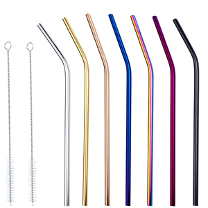 Reusable Custom Drinking Cup Stainless Steel <strong>Straw</strong> <strong>Metal</strong> <strong>Straw</strong> with Silicone Tips - Product Image 5