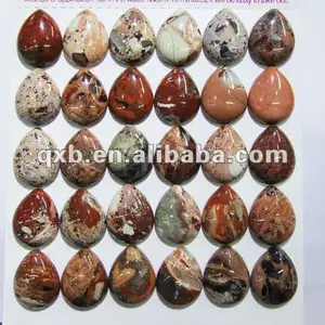 genuine stone pear cabochon jasper cabs