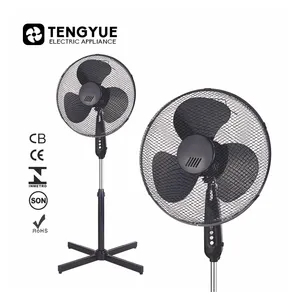 2020 India Hot Sale CE 16 Inch Stand Fan Cross Base 3 Blade Stand Electric 220V Cheap Fan