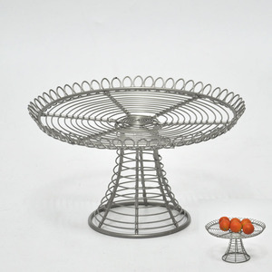 Modern Design 2-tiers Round Shaped Wire Fruit Basket - Product Image 3