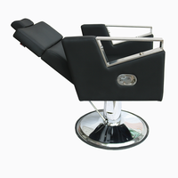 Nouveau design, fauteuil de barbier inclinable réglable en cuir PU avec pompe hydraulique, base ronde, couleur personnalisée pour usage en salon