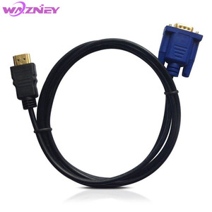 1080p 1.8 M câble <span class=keywords><strong>HDMI</strong></span> vers VGA <span class=keywords><strong>HDMI</strong></span> mâle vers VGA 15 broches mâle 1.8 mètres câble HD connecteur plaqué or pour PC <span class=keywords><strong>tablette</strong></span> ordinateur portable PC <span class=keywords><strong>TV</strong></span> - Product Image 5