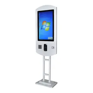 Ödeme sistemi ile 32 inç dokunmatik ekran interaktif Kiosk kablosuz ağ LCD ekran restoran kabini