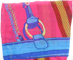 Soft Scarve flor Floral para mujer de moda playa bufanda de la gasa - Product Image 3