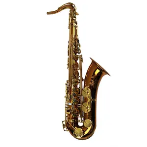 Saxofone, profissional cor dourada mel escuro fósforo corpo de cobre tenor