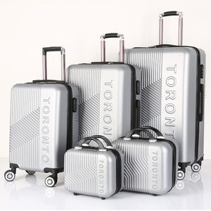 <strong>pink</strong> 5pc Newest Hard Plastic Luggage Abs Plastic Materials Valise Spinner Wheel PC ABS <strong>Suitcase</strong> - Product Image 2