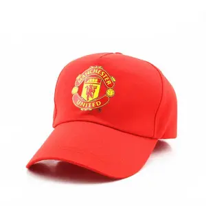 Quality 21*21 cotton twill transfer print cheap custom sports cap for football fan