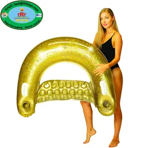 Summer Party Swim Fun Rose Gold Vinilo Inflable Glitter Sun Chair Pool Lounger