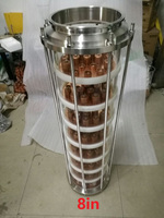 Colonne de distillation électrique chauffante en acier inoxydable/cuivre rouge de 8 pouces pour équipement de distillation d'alcool, de vodka et de gin
