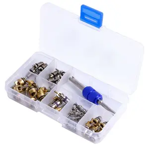 39 pièces R12 R134A Voiture Auto A/C Valve Schrader Cores + 1 pièces Remover Outil Kit