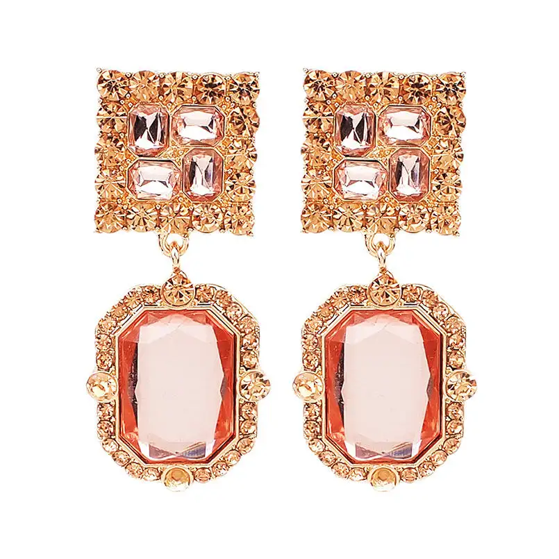 Fashion Kristal Drop Anting-Anting untuk Wanita Mengkilap Menjuntai Anting-Anting Perhiasan Pesta Pernikahan Perhiasan Hadiah Natal