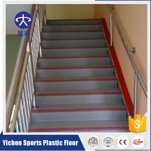Yichen pvc impermeable parquet laminado/suelo deportivo/gimnasio/escaleras/kinder piso en stock - Product Image 4