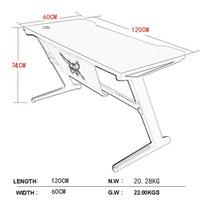 Design moderne de haute qualité de jeu d'ordinateur de table