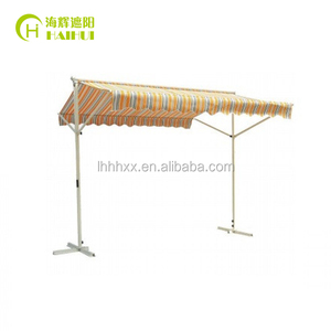 Auvent <span class=keywords><strong>manuel</strong></span> <span class=keywords><strong>double</strong></span> coulissant autoportant populaire avec structure en fer et tissu en polyester - Product Image 4