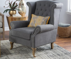 <span class=keywords><strong>Fauteuil</strong></span> à dossier haut avec accoudoirs, style américain, pour salon, meubles d'ameublement - Product Image 2