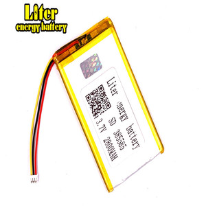 Plug1.5 <span class=keywords><strong>3</strong></span> line <span class=keywords><strong>3</strong></span>,7 V 385585, 405585 2800 mAh High Power Battery lipo polymer battery li-polímero rechargeable lithium battery - Product Image 2