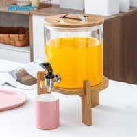 Dispensador de bebidas de zumo de miel, frasco de vidrio sellado con grifo, 11l