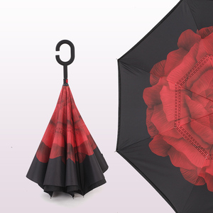 <span class=keywords><strong>Parapluie</strong></span> inversé double couche, <span class=keywords><strong>parapluie</strong></span> droit, neuf, avec poignée en forme de C, anti-UV, imperméable, logo personnalisé - Product Image 5