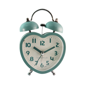 Hình Trái Tim Kim Loại Twin Chuông Đồng Hồ Báo Thức, Thức Dậy Đồng Hồ - Product Image 1