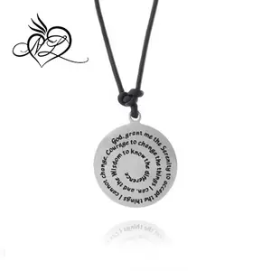 Serenity Prayer Medallion with Necklace
