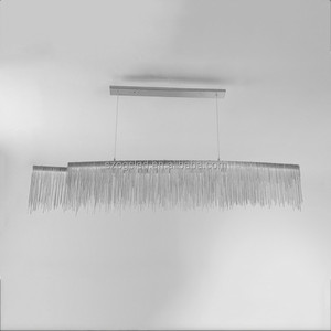Lujo moderno tira larga cadena colgante lámpara colgante LED Rose/cromo araña cadena de <span class=keywords><strong>hotel</strong></span> - Product Image 2