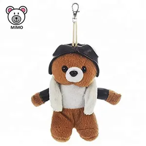 10 CM Compagnie Aérienne Aviateur Mini Peluche Ours en Peluche En Gros Pas Cher Personnalisé Mignon En Peluche Petit Jouet En Peluche Pilote Ours en peluche porte-clés - Product Image 1