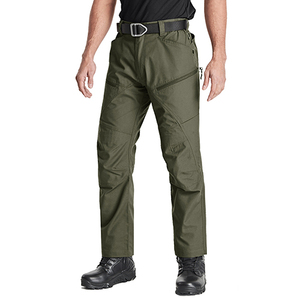 Pantalones tácticos de algodón para hombre, pantalón de seguridad elástico con muchos bolsillos, 65% poliéster, 35% algodón, para exteriores - Product Image 5