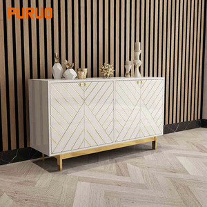Armoire en acier inoxydable, style moderne MDF, table de rangement pour meubles de maison en <span class=keywords><strong>bois</strong></span> <span class=keywords><strong>blanc</strong></span>, offre spéciale - Product Image 3