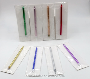 Bougies d'<span class=keywords><strong>anniversaire</strong></span> de pilier emballées d'une seule pièce de couleur métallique de vente chaude - Product Image 3